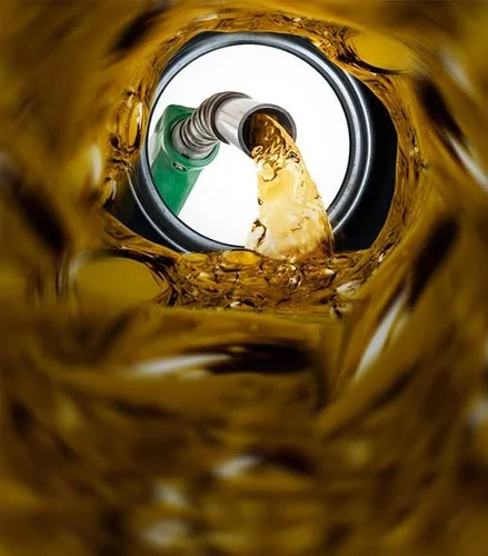 Diesel fuel being dispensed